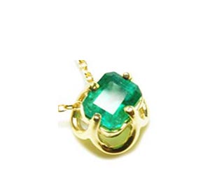 Tulip Colombian emerald necklace