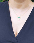 Emerald and diamond necklace