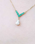 Muzo emerald diamond necklace