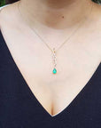 Natural emerald necklace