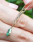 Pear shaped emerald necklace