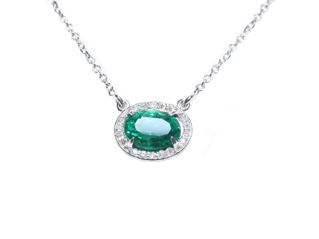 Emerald necklace May birthstone