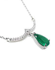 Emerald and diamond fine jewelry necklace