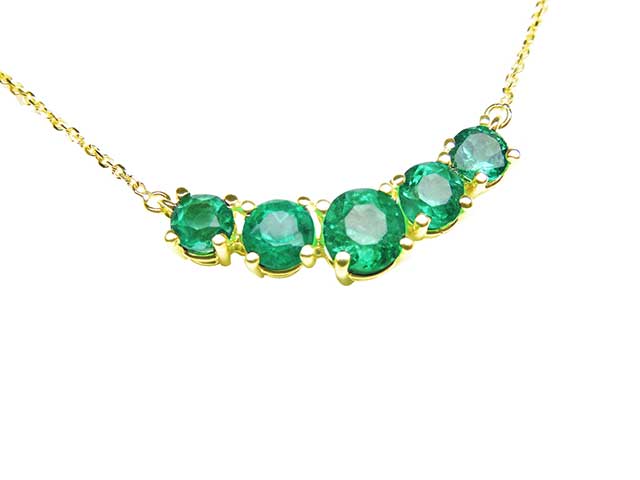 Authentic Colombian emerald necklace