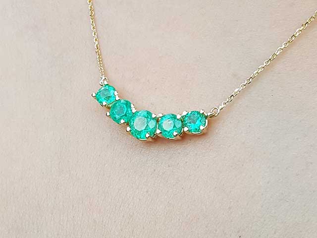 Real Colombian emerald necklace