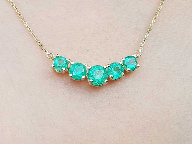 Bridal May birthstone necklace