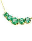 Green fire emerald necklace