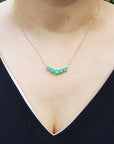 Mother’s day emerald stone necklace