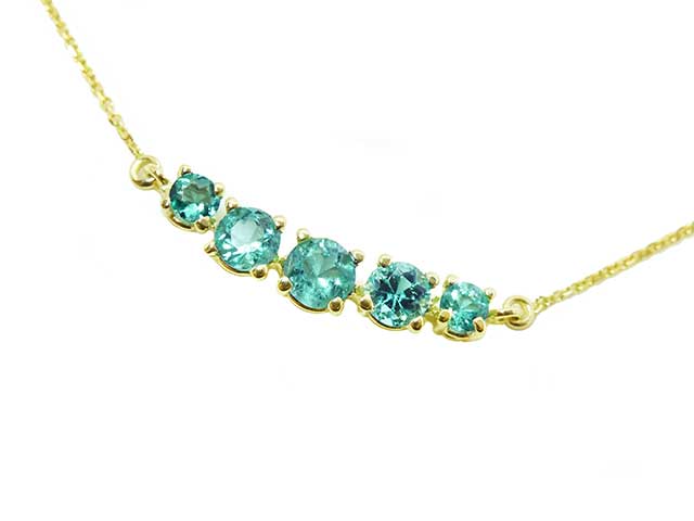 Round cut Muzo emerald necklace