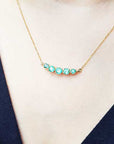 Mother’s day emerald stone necklace