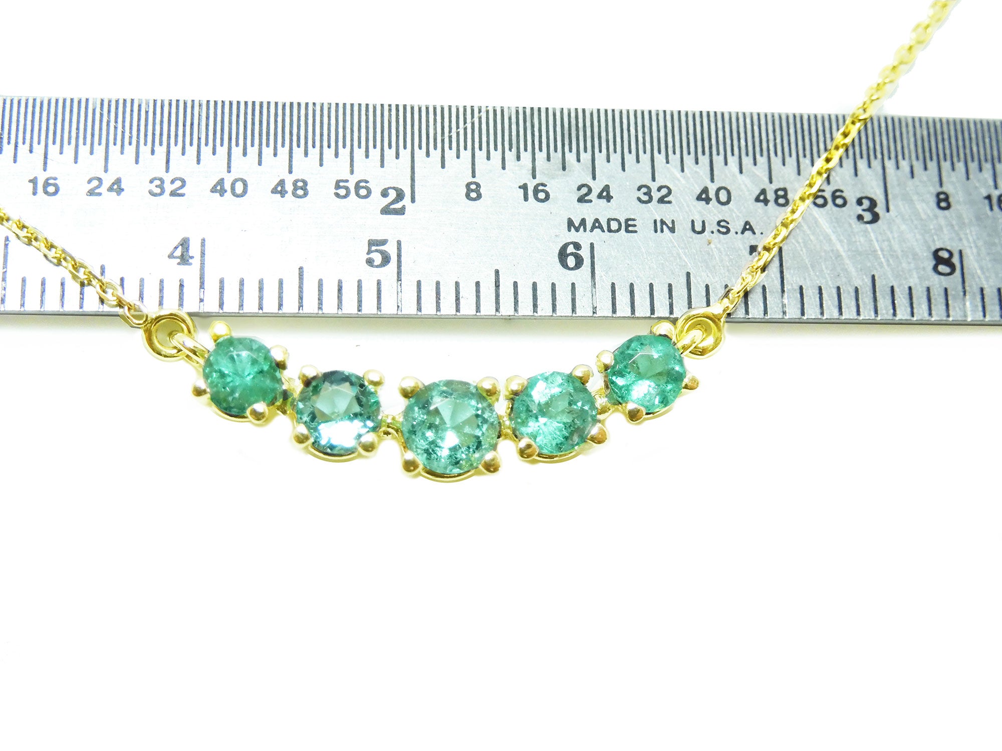 Five sone Emerald necklaces for women