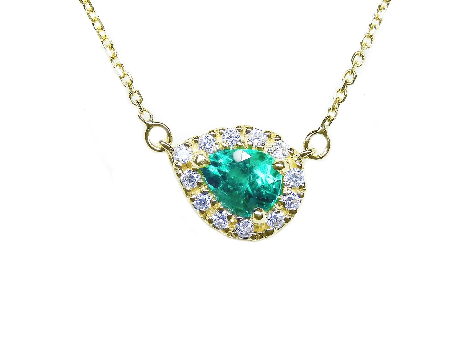 East west emerald necklace