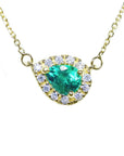 East west emerald necklace