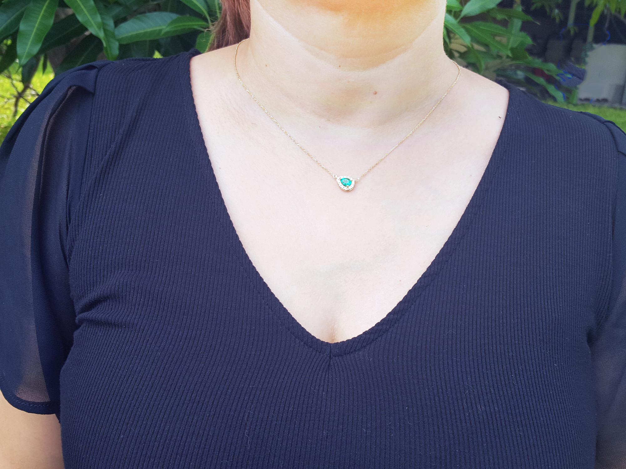 Genuine Colombian emerald necklaces