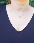 Genuine Colombian emerald necklaces