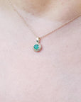 Emerald and diamond necklace