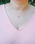 Natural emerald necklace