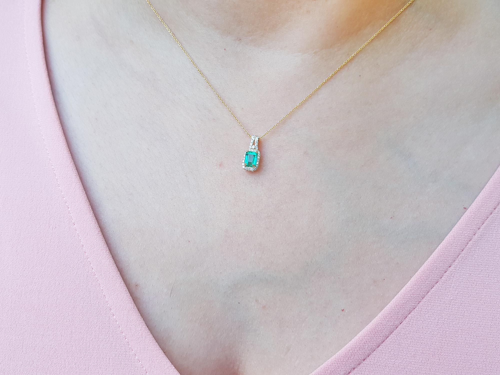 Real emerald necklace