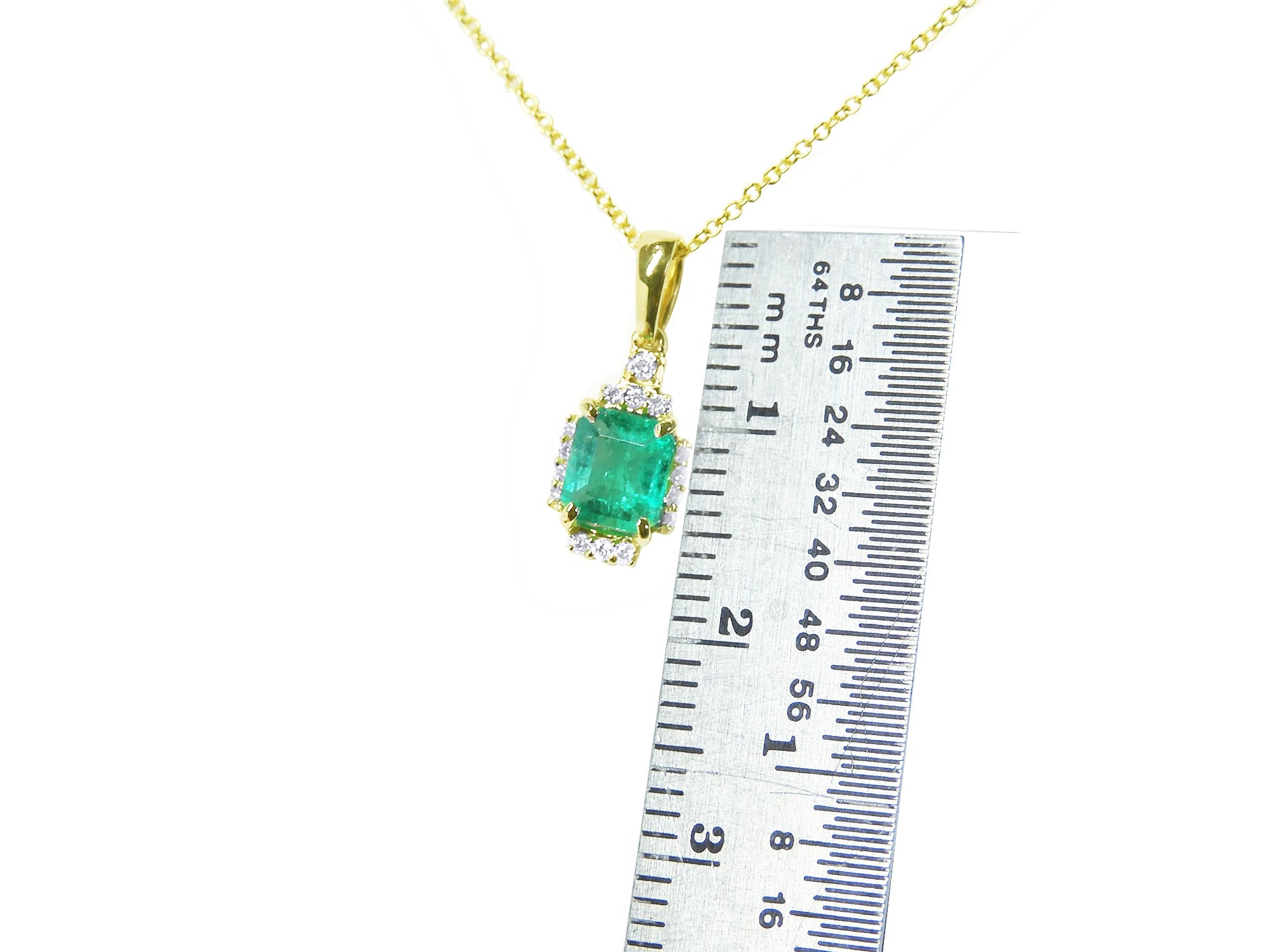 Genuine emerald necklace