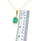 Genuine emerald necklace