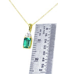 Emerald and diamond necklace