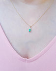 Natural emerald necklace