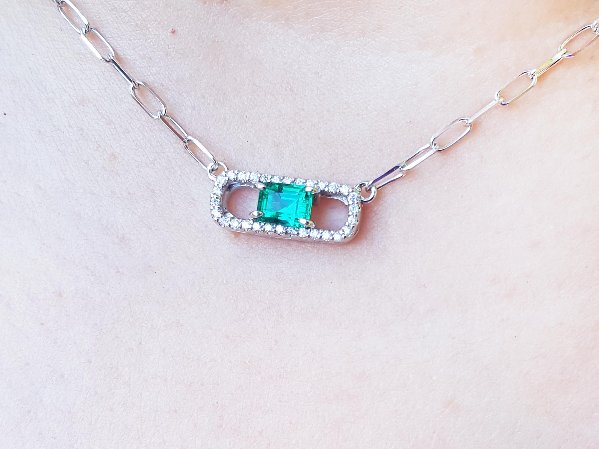 Colombian emerald necklace