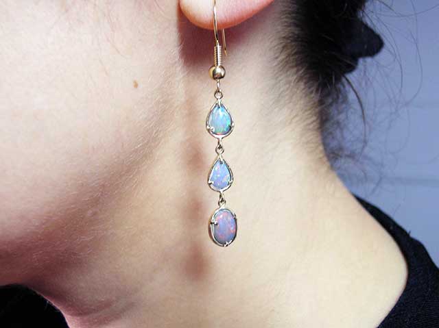 Real australian opal earrings