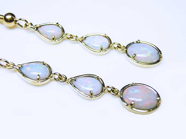 Genuine australian opal earrings
