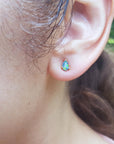 Opal stud earrings