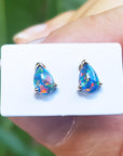 14k gold opal earrings