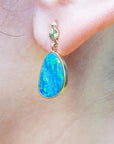 14k gold opal earrings