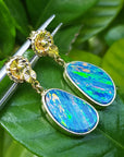 Genuine opal earrings