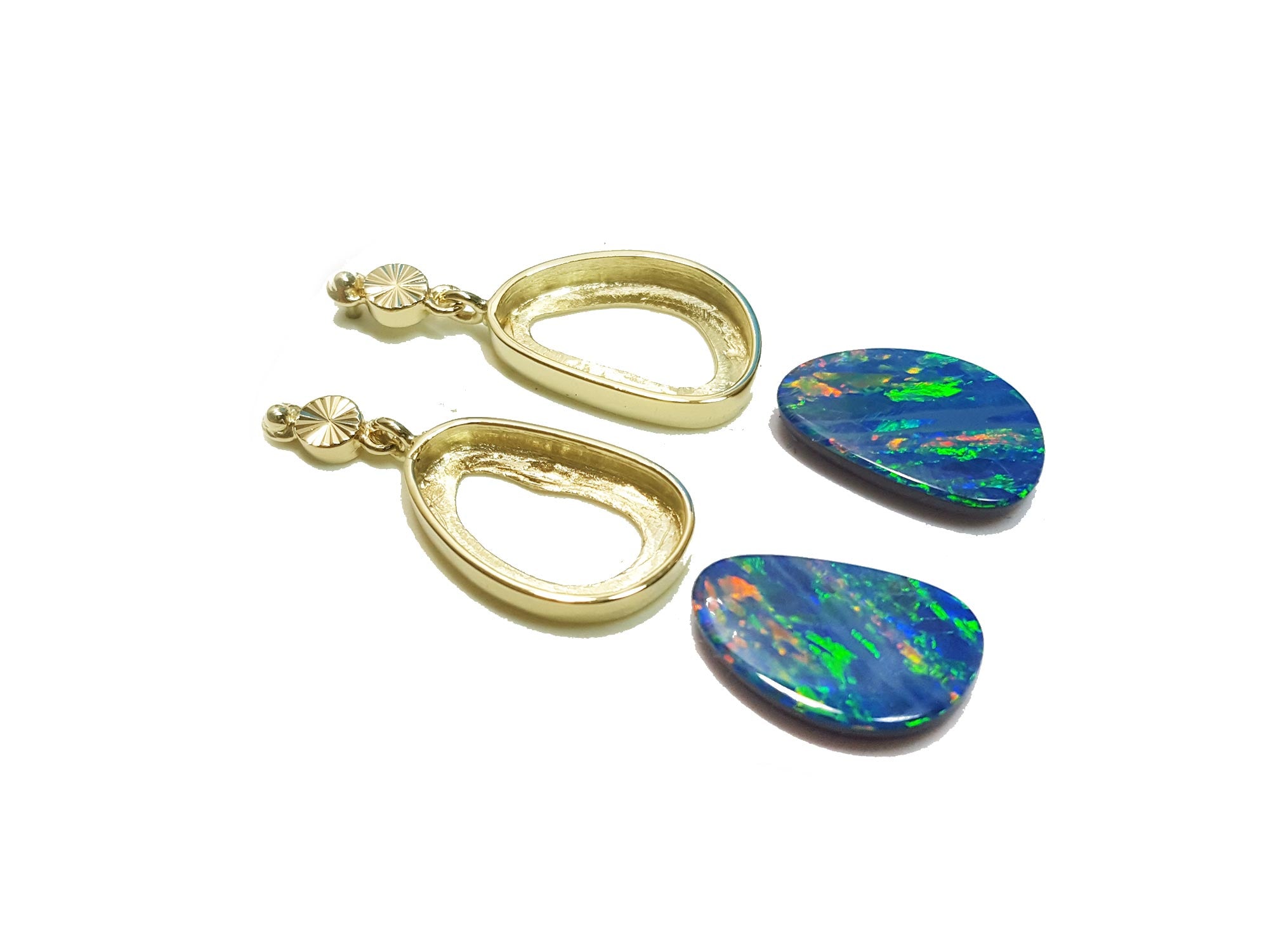 Hand made opal earrings