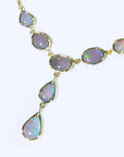 14k yellow gold opal necklace