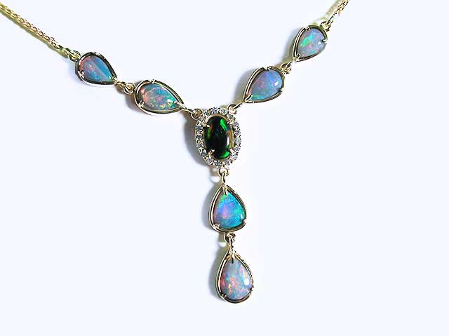 Real australian opal necklace