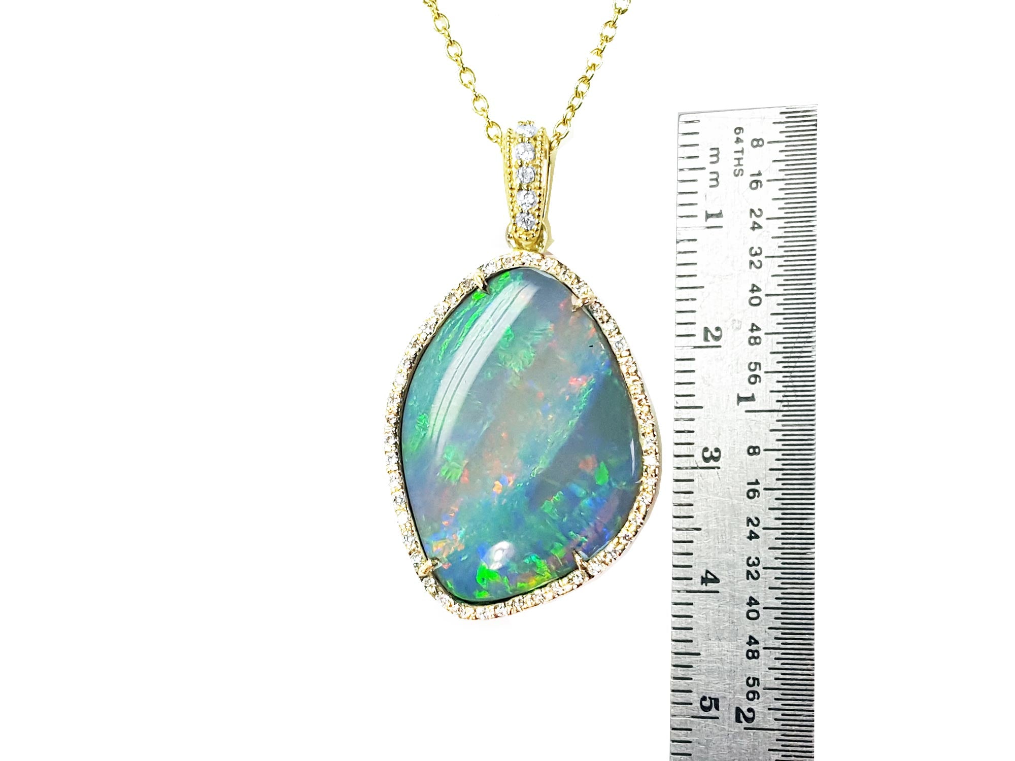 Crustal opal necklace pendant