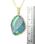 Crustal opal necklace pendant