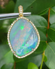 Real opal pendant necklace