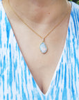 Solid opal necklace