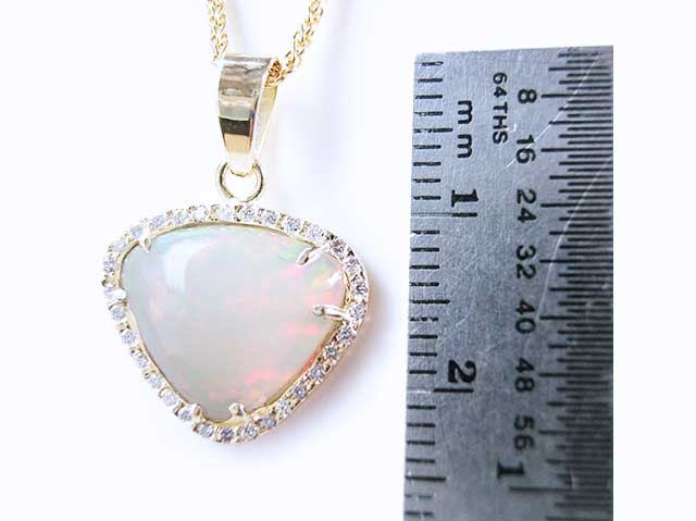Genuine solid australian opal pendant