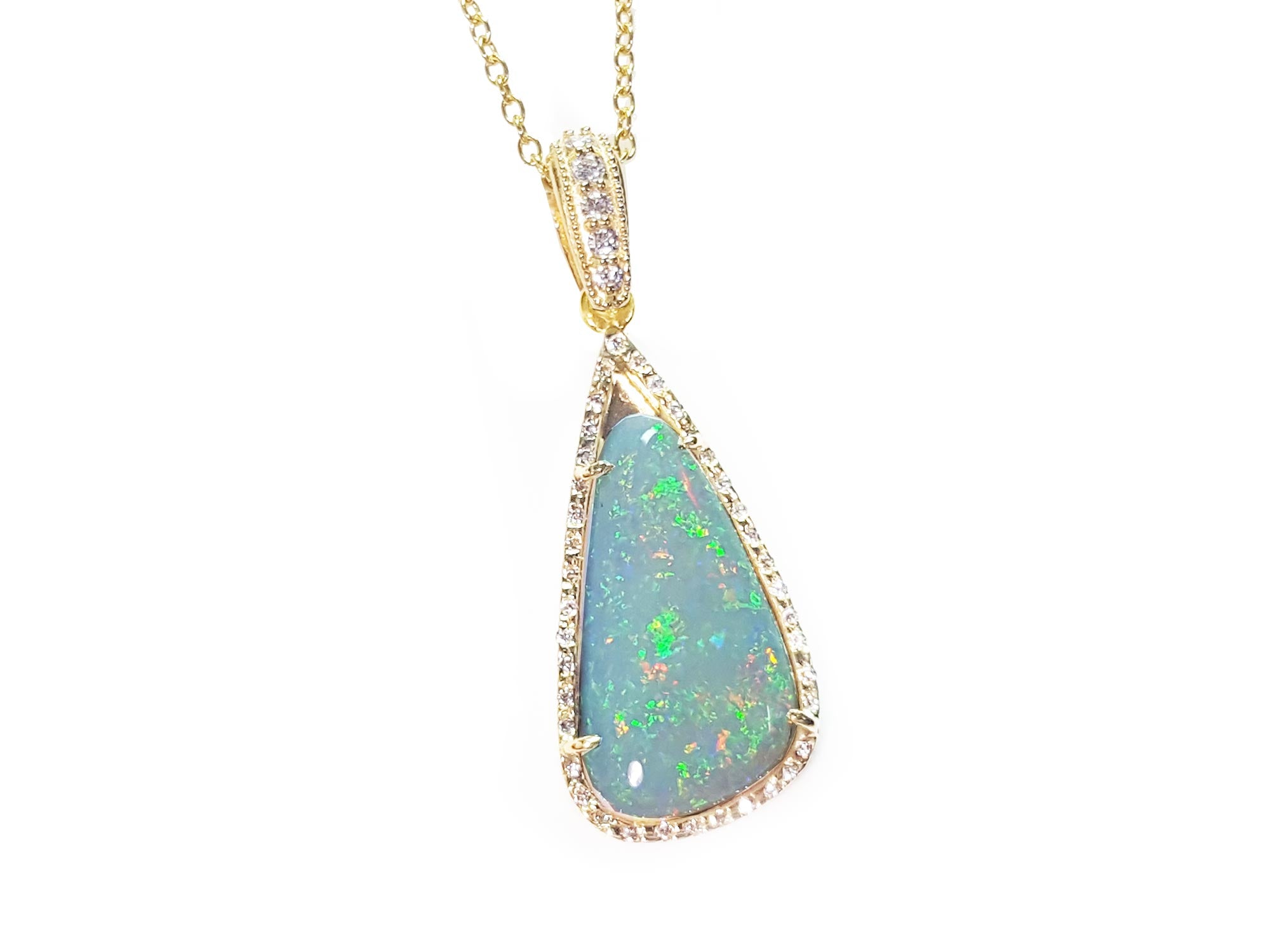 Natural opal necklace