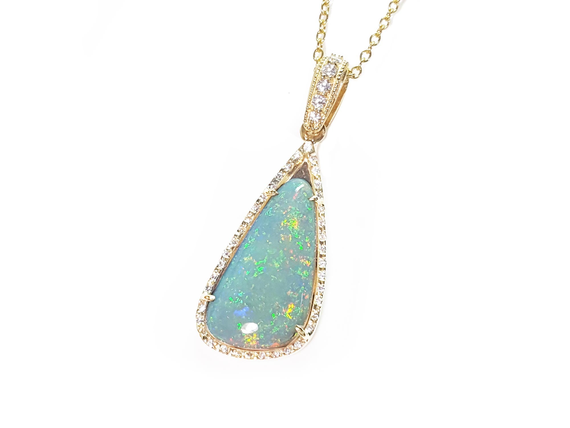 Genuine opal pendant