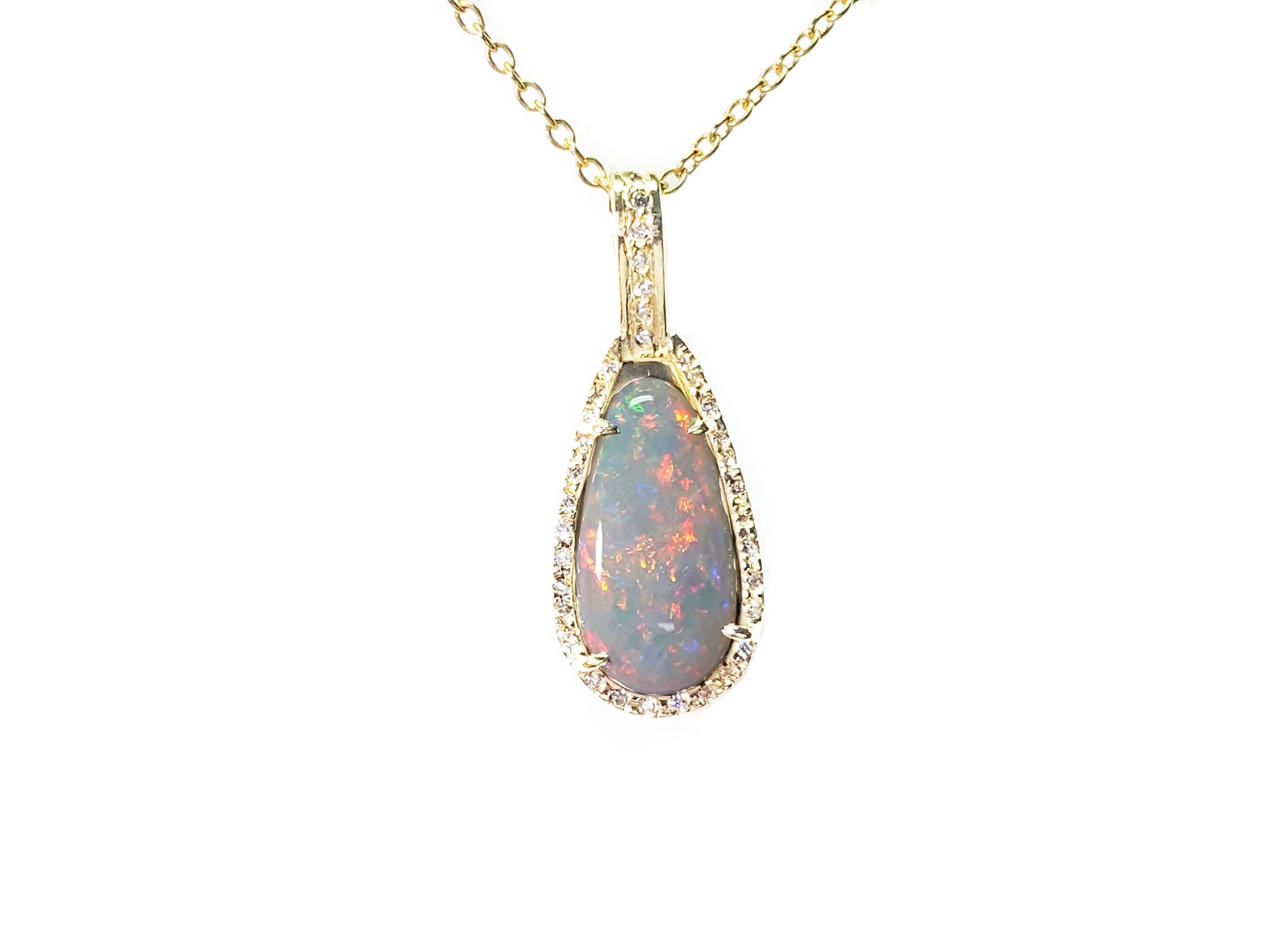 Genuine opal necklace