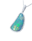 18k Australian opal necklace