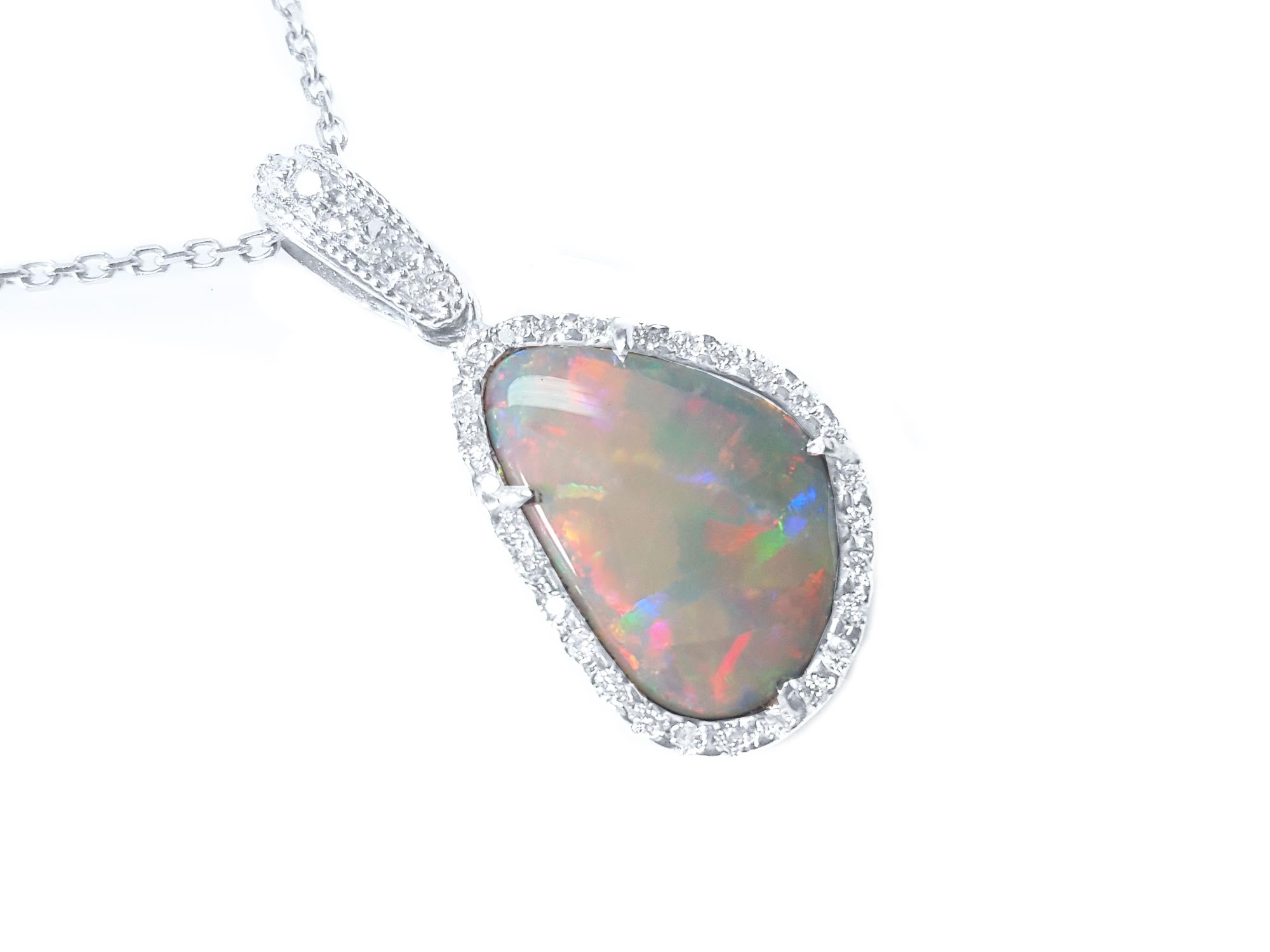 White opal necklace