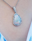 Genuine opal necklace