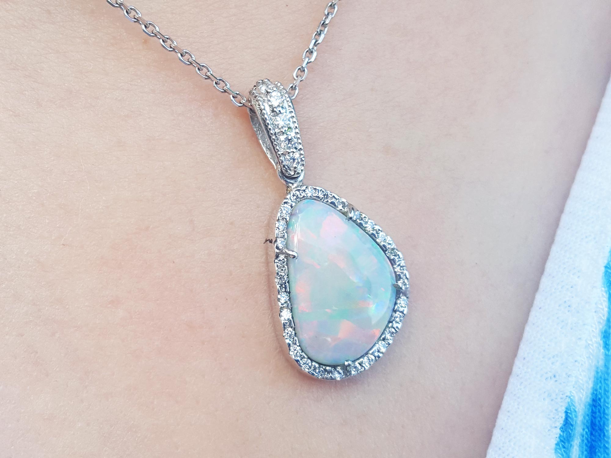 Real opal necklace