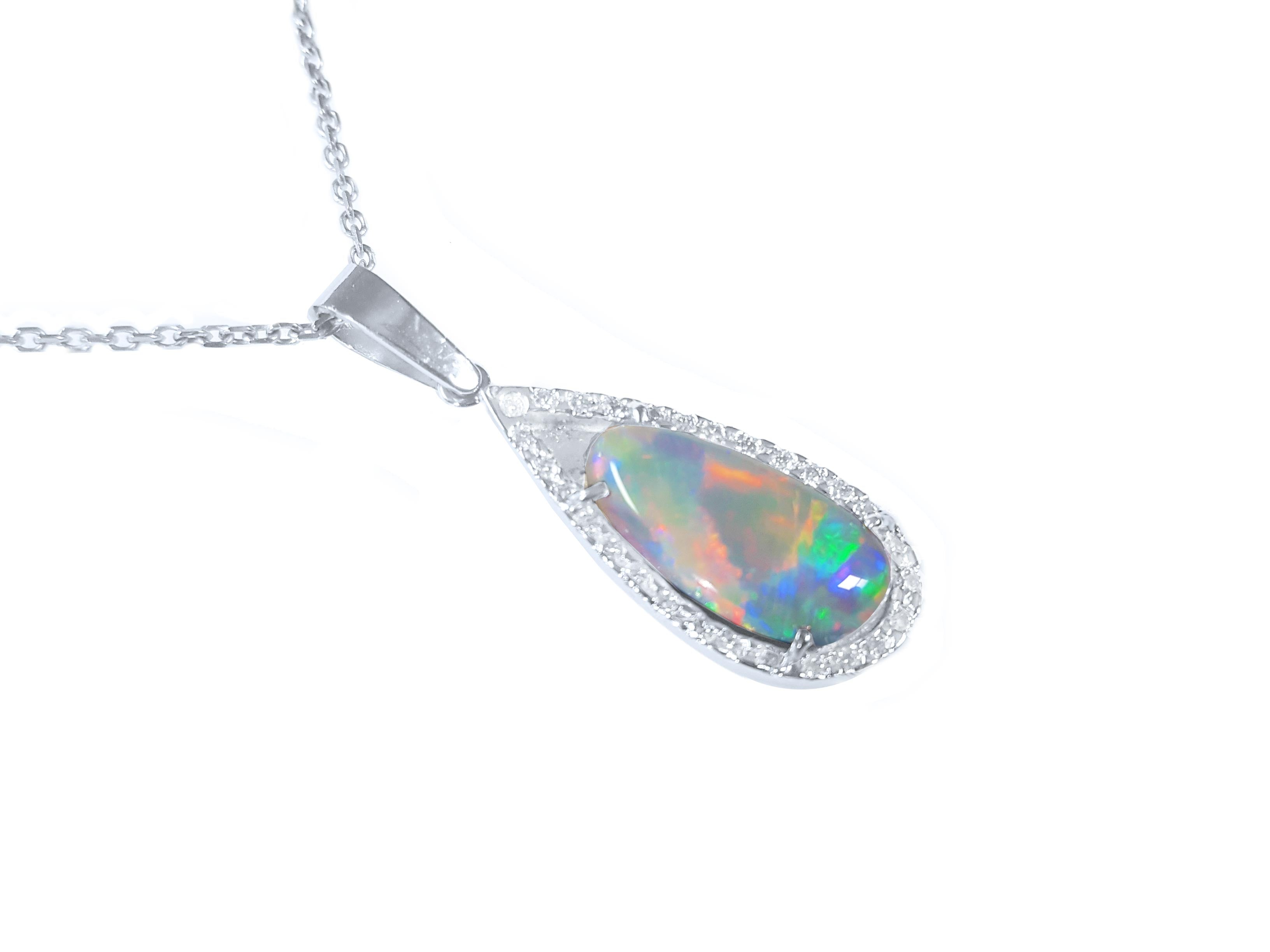 Solid Australian opal pendant