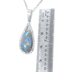 solid 18k opal pendant